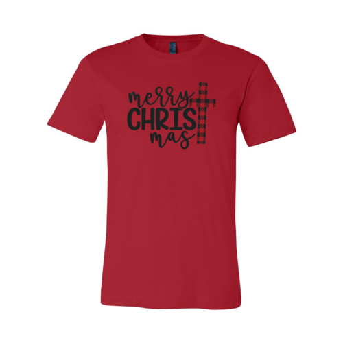 Merry Christmas Cross Unisex Cotton T-Shirt