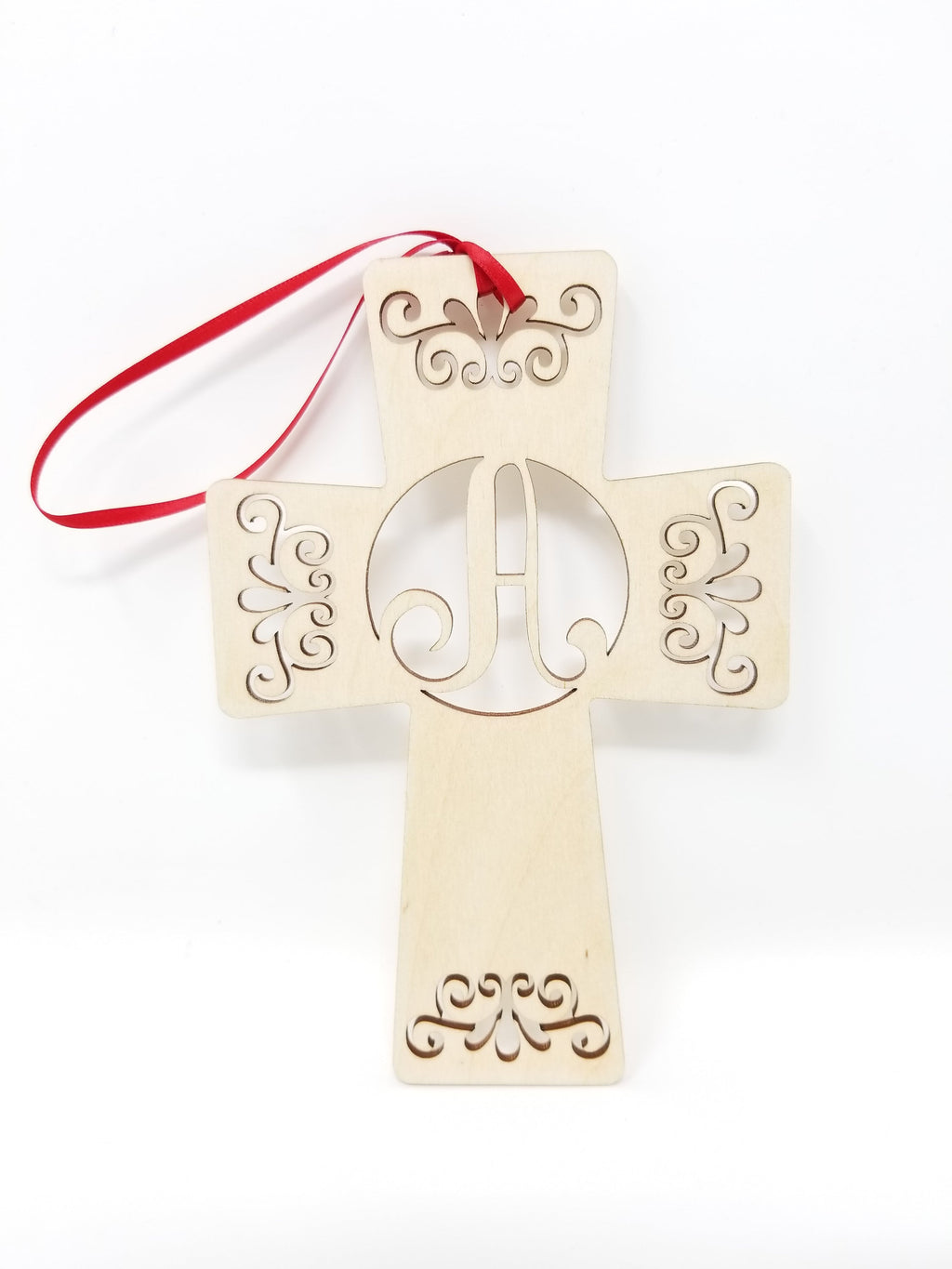 Personalized Christian Cross Monogram Ornament