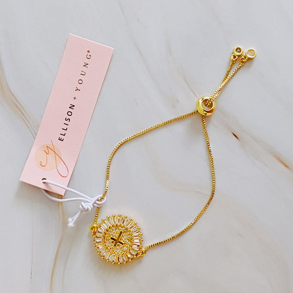 Elegant Cross Slide Bracelet