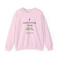 Faith Over Fear Crewneck Sweatshirt — Isaiah 41:10 Christian Scripture Pullover