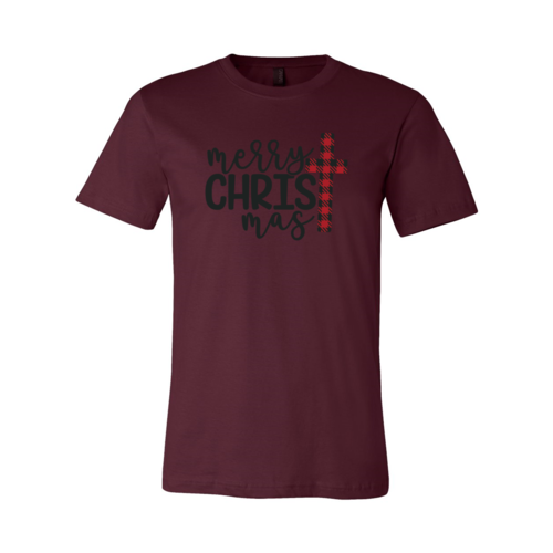 Merry Christmas Cross Unisex Cotton T-Shirt