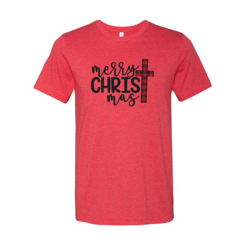 Merry Christmas Cross Unisex Cotton T-Shirt