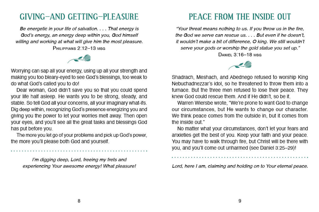 Worry Less, Pray More Large Print Devotional