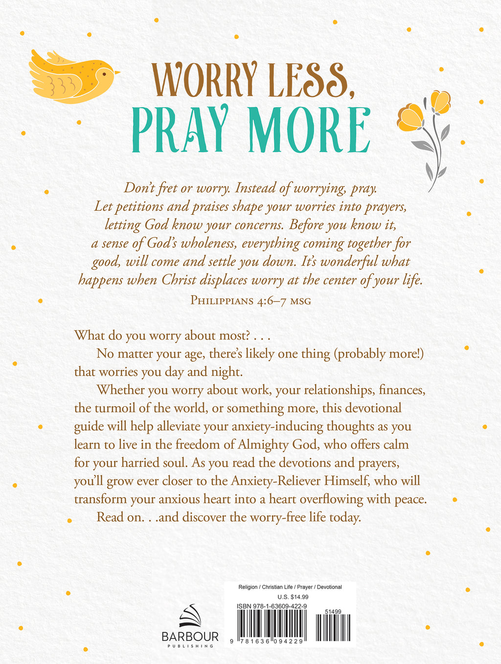 Worry Less, Pray More Large Print Devotional