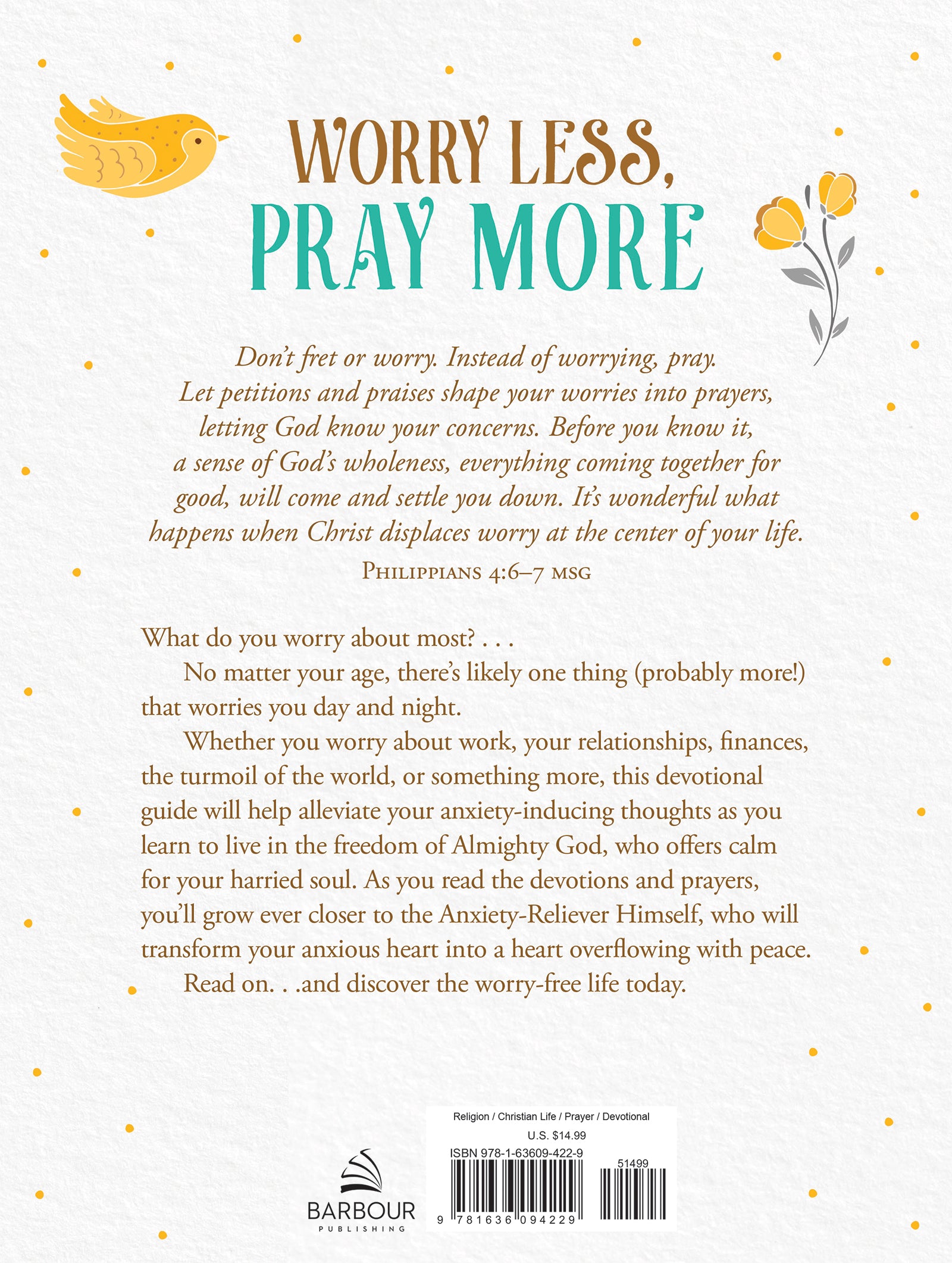 Worry Less, Pray More Large Print Devotional
