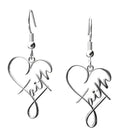 Faith Heart Wire Earrings